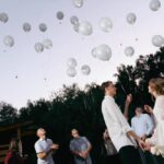 Запуск воздушных шаров в конце свадебной программы на свадьбе Антона и Лены в Apart Hotel «Линкер Парк», фото 25